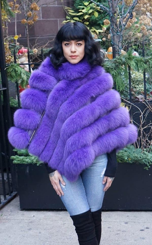 Purple Fox Poncho