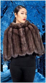 russian sable fur evening cape