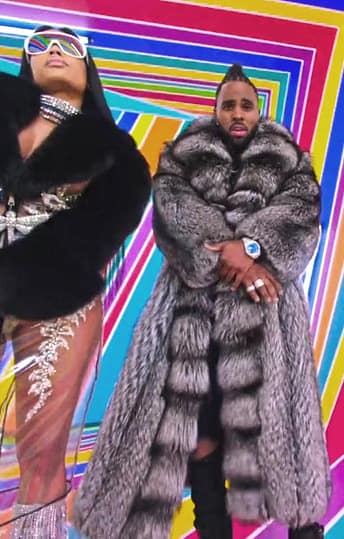 Jason Derulo Silver Fox Fur Coat Marc Kaufman Furs